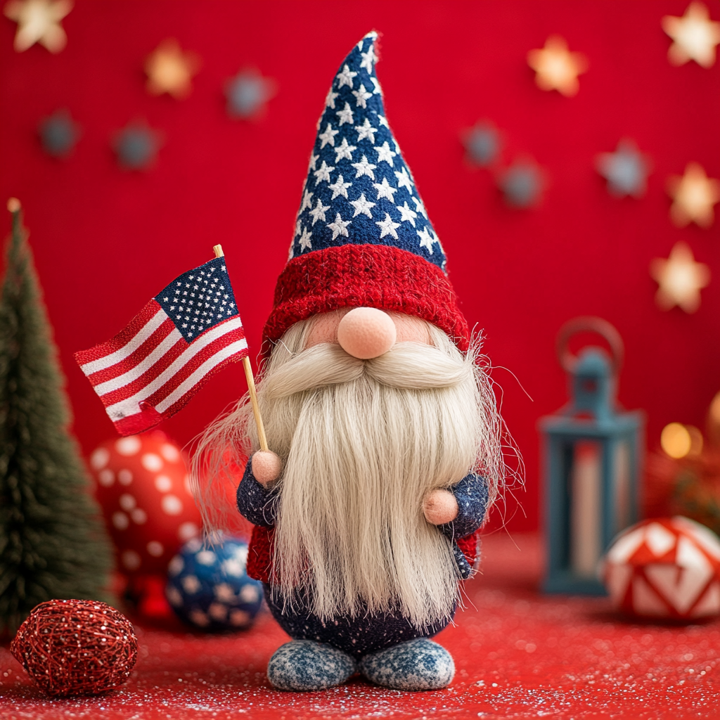 American Patriotic Gnomes Doll