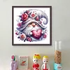 (US Only)Gnome Printed Cross Stitch Kit 40x40cm DIY 11CT Thread Art Needlework Home Decor