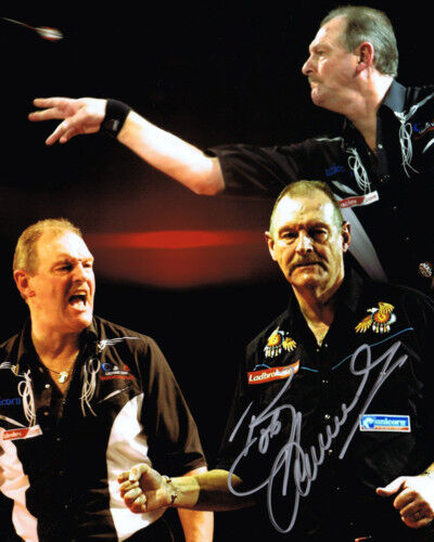 Bob Anderson SIGNED Darts 10x8 Photo Poster painting Montage Autograph AFTAL COA