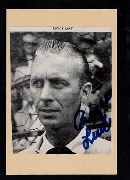 .1952,3,55,6-ROYCE LINT-PORTLAND BEAVERS 3.5 X 5.5 AUTOGRAPHED YEAR Photo Poster painting-d.2006