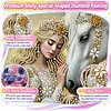 Pearl White Horse 5D DIY Diamond Art Painting Kit Partial Drill 30x30cm