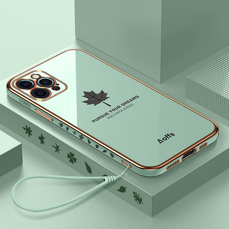 Plating Maple Leaf Pattern Square Cover