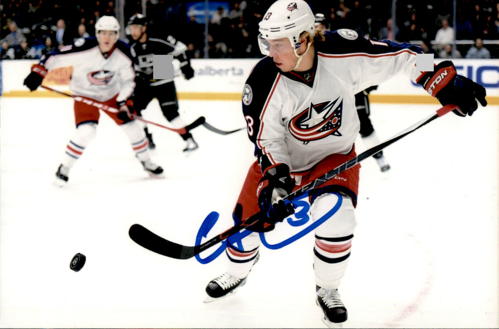 Cam Atkinson SIGNED 4x6 Photo Poster painting COLUMBUS BLUE JACKETS #4