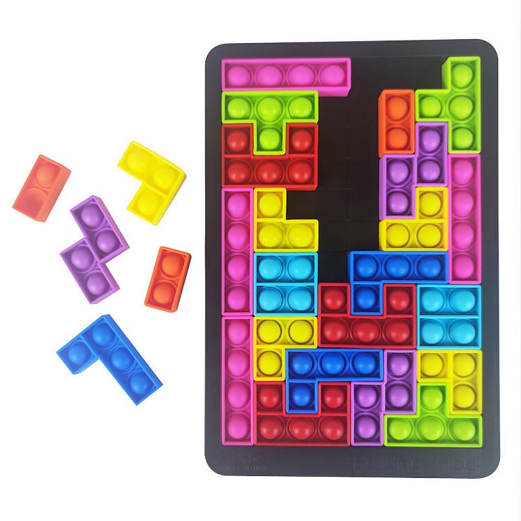 Tetris Jigsaw Fidget Pad Simple Dimple Fidget Toys Popit Fidget Toy Tikotoy