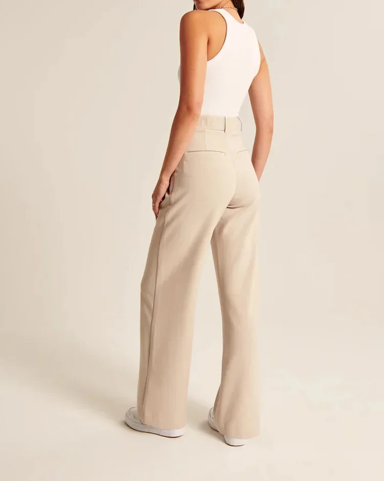 High Waist Tailored Wide Leg Pants (buy 2 Free Shipping)