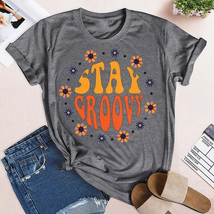 Stay Groovy T-Shirt Tee --Annaletters