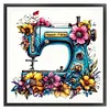 Flower Sewing Machine-Partial 11CT Stamped Cross Stitch Bead Embroidery 36*36cm tapestrymarket