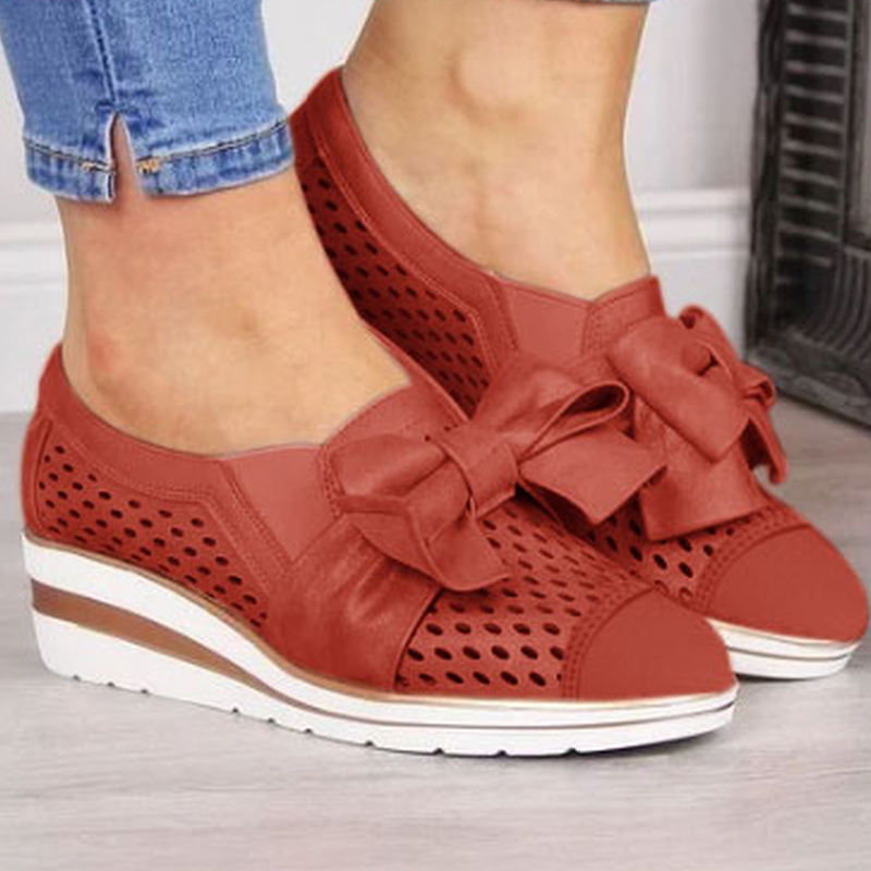 Bowknot Wedge Heel Summer Sneakers