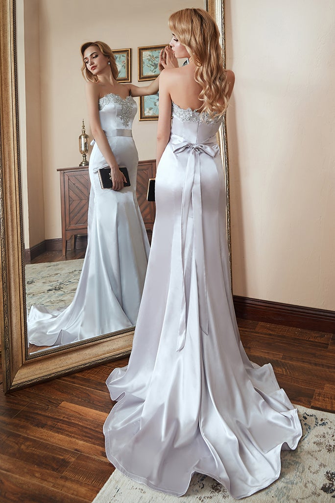 Miabel Appliques Mermaid Sweetheart Prom Dress Long