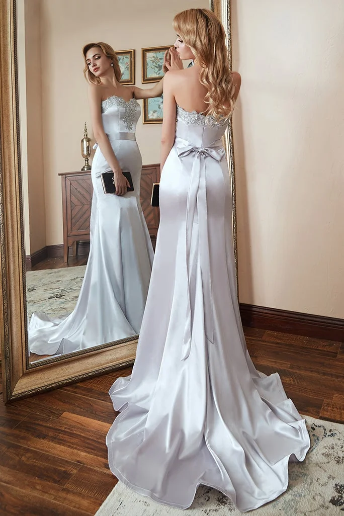 Miabel Appliques Mermaid Sweetheart Prom Dress Long