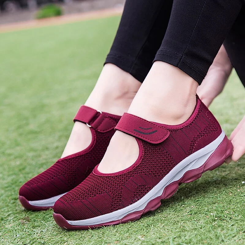 WHNB 2020 Summer Fashion Women Flat Platform Shoes Woman Breathable Mesh Casual Sneakers Women Zapatos Mujer Ladies