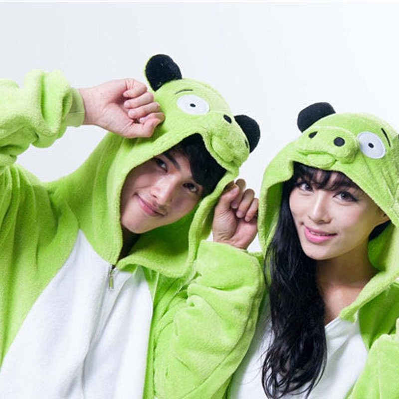 Onesies Hoodie Green Pig Pajamas Animal Costume Kigurumi-Pajamasbuy