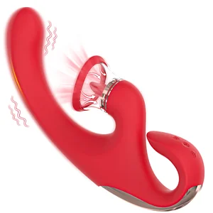 3 In 1 Sucking Vibrator With 9 Tongue Licking Vibration Modes Dildo G Spot Vibrators Clitoris Nipple Anal Sex Toy