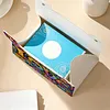 DIY Diamond Art Tissue Box Holder Love Design PULeather Crystal Mosaic Desktop Organizer Bag Resin Rhinestone Storage Organizer Gem Art Home Office Decor Craft Gift for Women