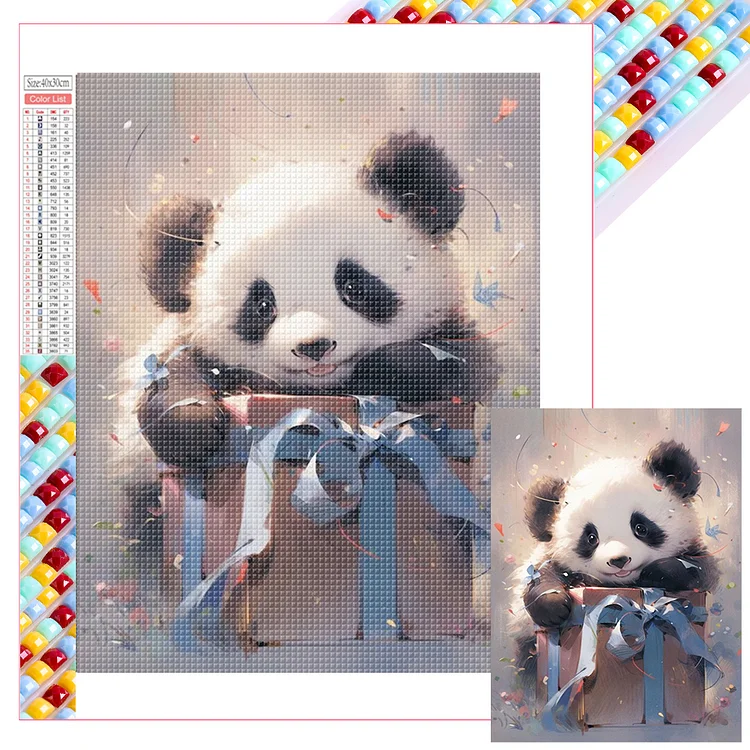 Panda 40*50CM(Canvas) Full Square Drill Diamond Painting gbfke