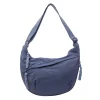Women's Fashion Plain Color Nylon Crossbody Bag