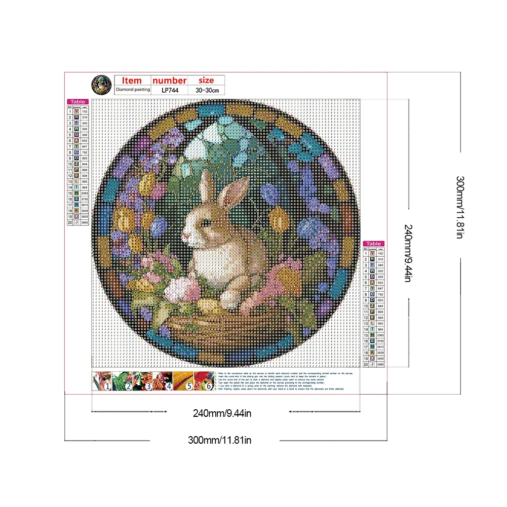 Diamond Painting - Full Round Drill - Stained Glass Dolphin(Canvas|30*30cm)