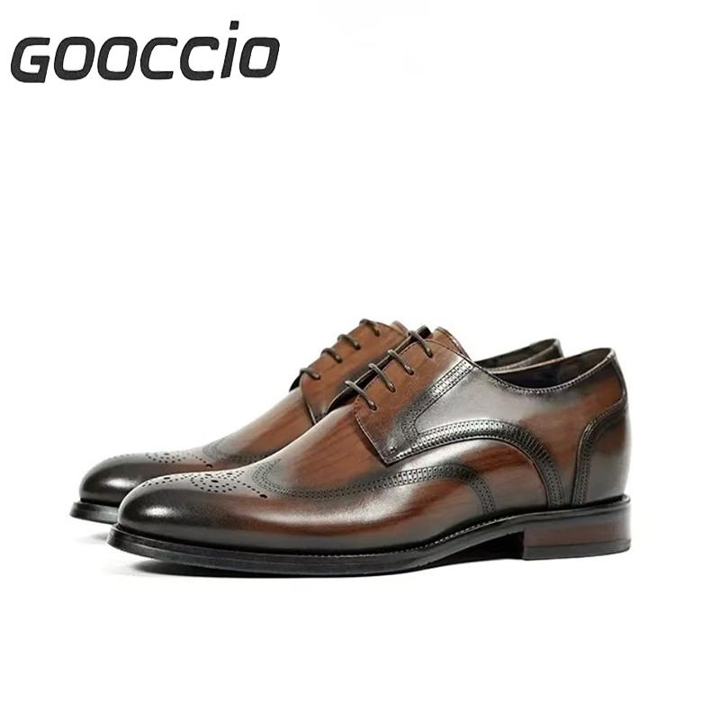 CW204 Cowhide Height-Increase Dress Shoes/Loafer Shoes For Men GOOCCIO   