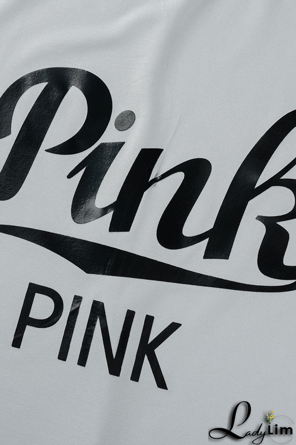 Gray White Fashion Print Patchwork One Shoulder Long Sleeve Two Pieces