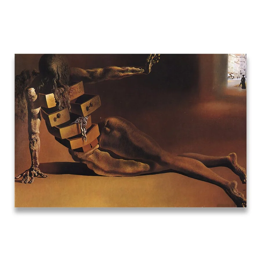 Salvador Dali Canvas Art Print Poster The Waves Book Sailboat Picture Canvas painting Diary of Discovery by Vladimir Kush