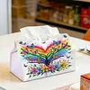 Rainbow Butterfly Tree Diamond Painting Tissue Box Cover DIY Desk Organizer
