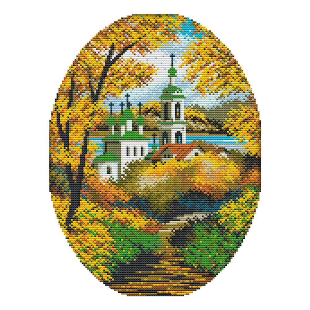 

Autumn - 14CT Stamped Cross Stitch - 29*36cm, 501 Original