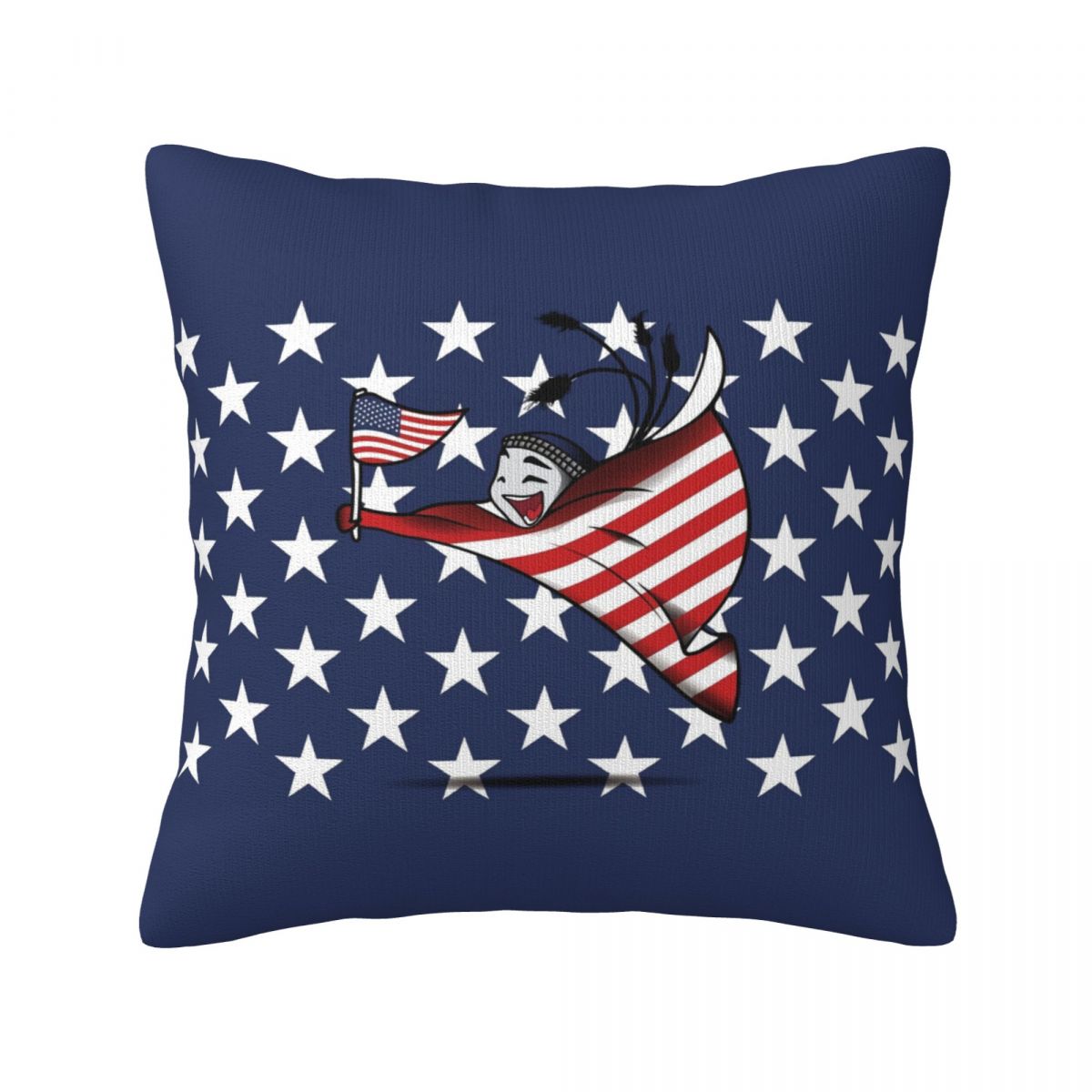 United States World Cup 2022 Mascot Throw Pillow Covers 18x18