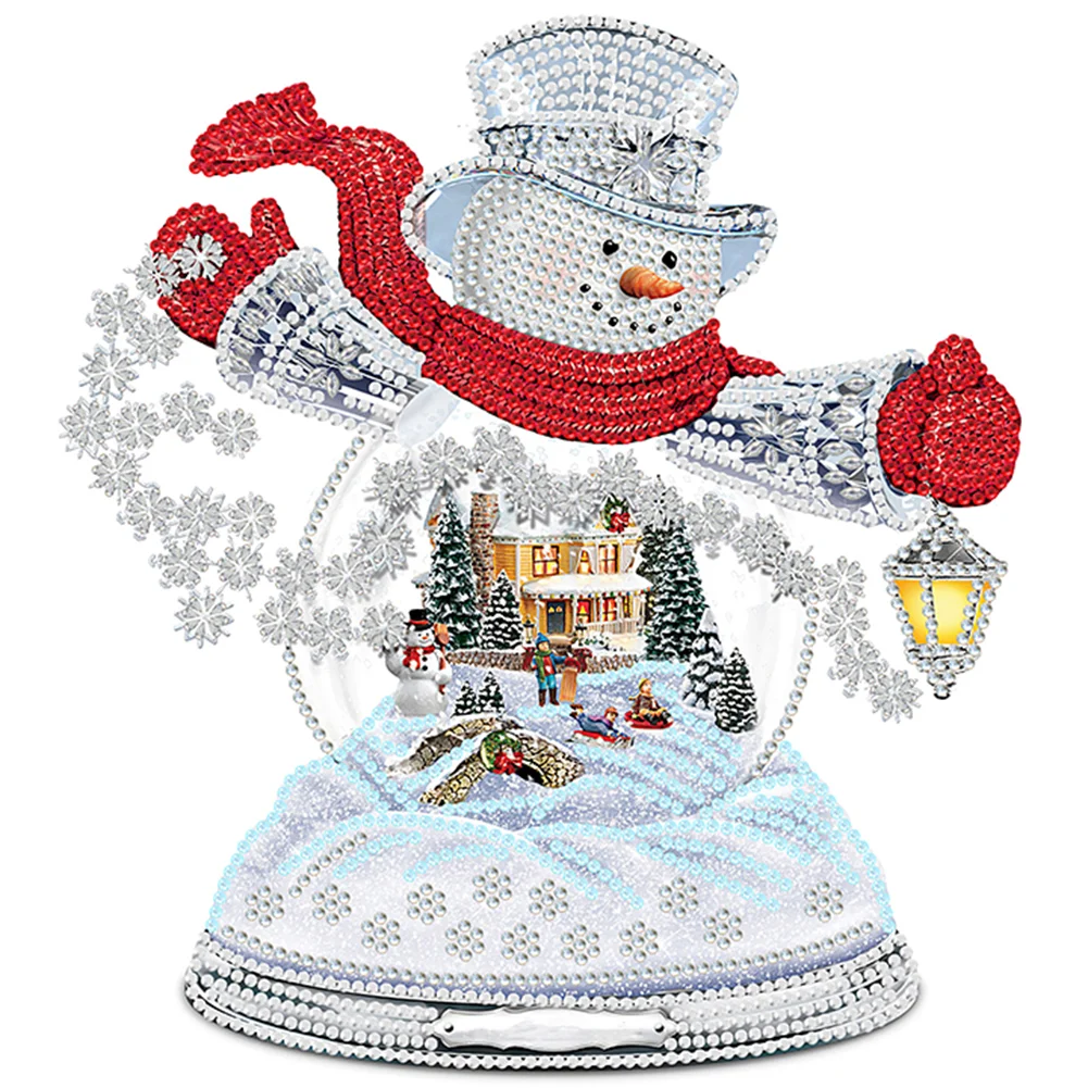 Partial Special-shaped Crystal Rhinestone Diamond Painting - Christmas Snowman(30*30cm)