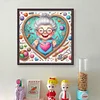 Cute Grandma Loves Sewing-11CT Stamped Cross Stitch 45*45cm/17.72*17.72in