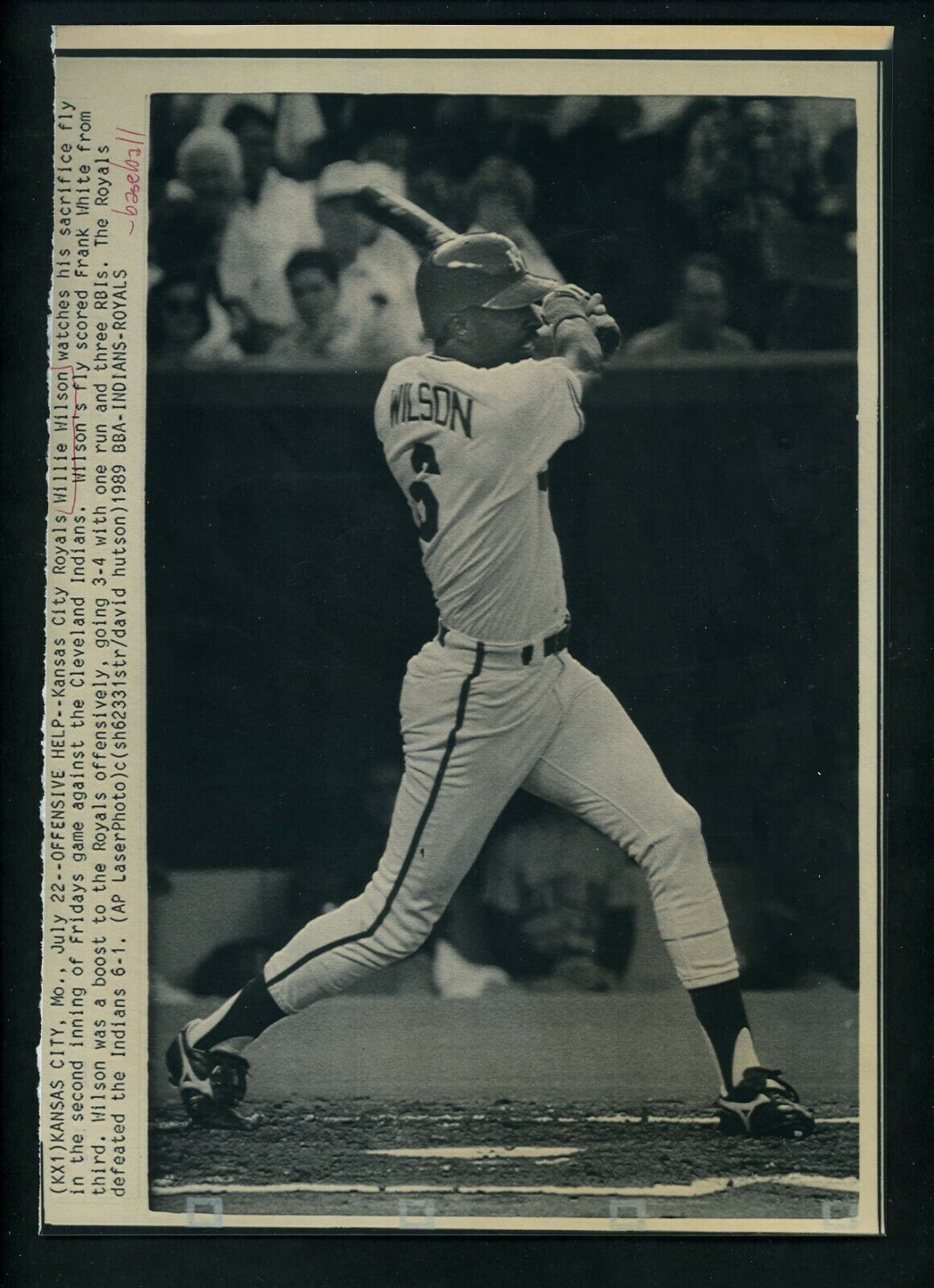 Willie Wilson LOT of 5 Press Photo Poster paintings Kansas City Royals