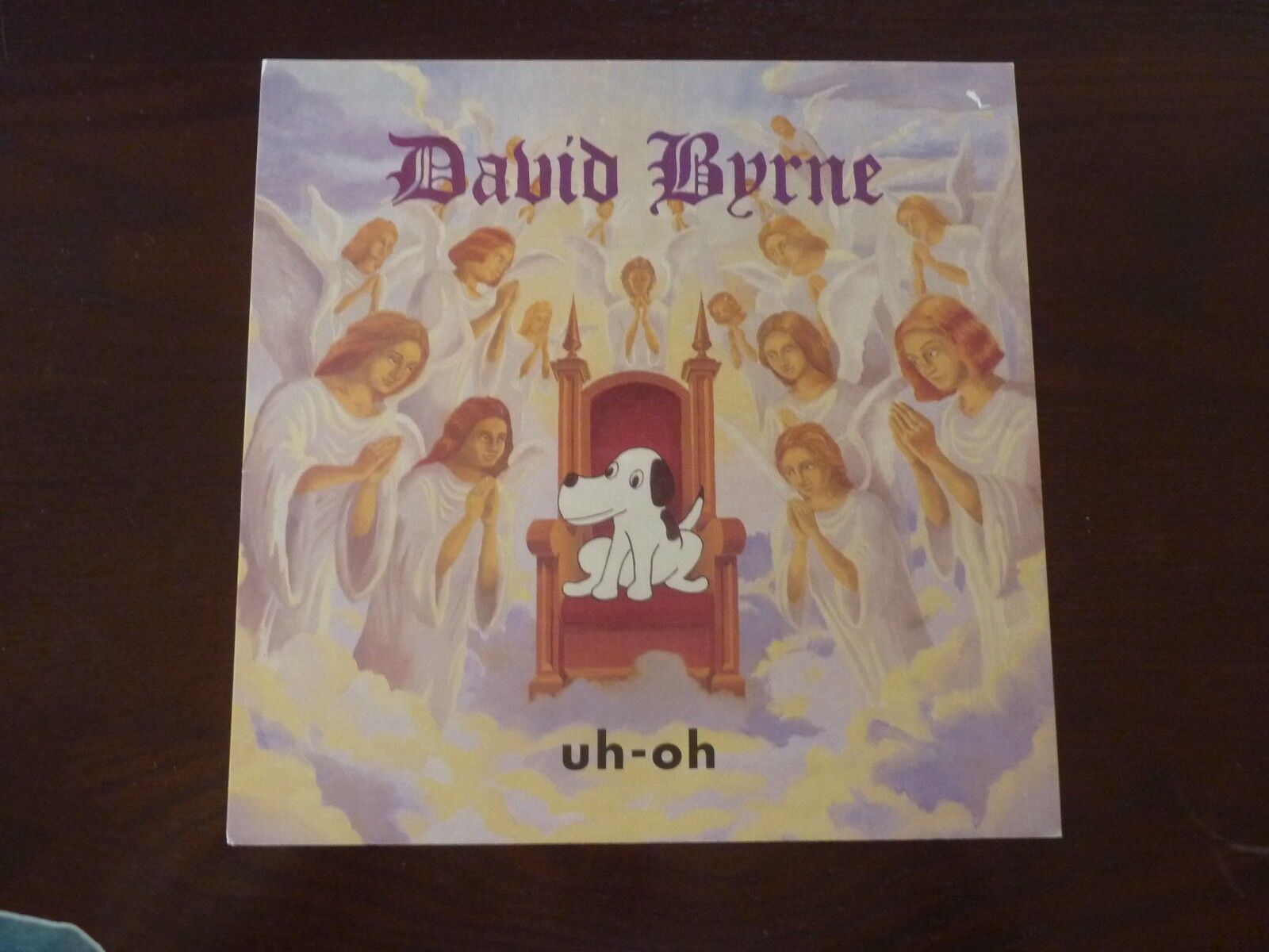 David Byrne Uh-Oh 1992 Promo LP Record Photo Poster painting Flat 12x12 Poster