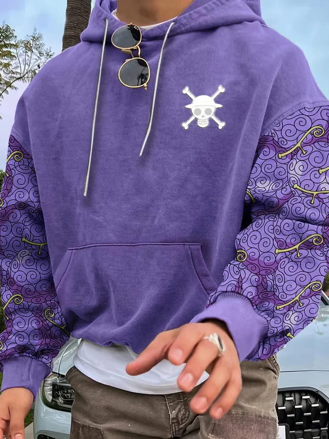 Men's Stylish One Piece Devil Fruit Hoodie