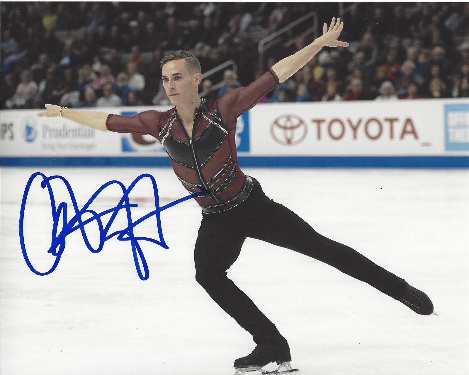 ADAM RIPPON SIGNED 8X10 Photo Poster painting F w/COA 2018 OLYMPICS USA FIGURE SKATING PROOF