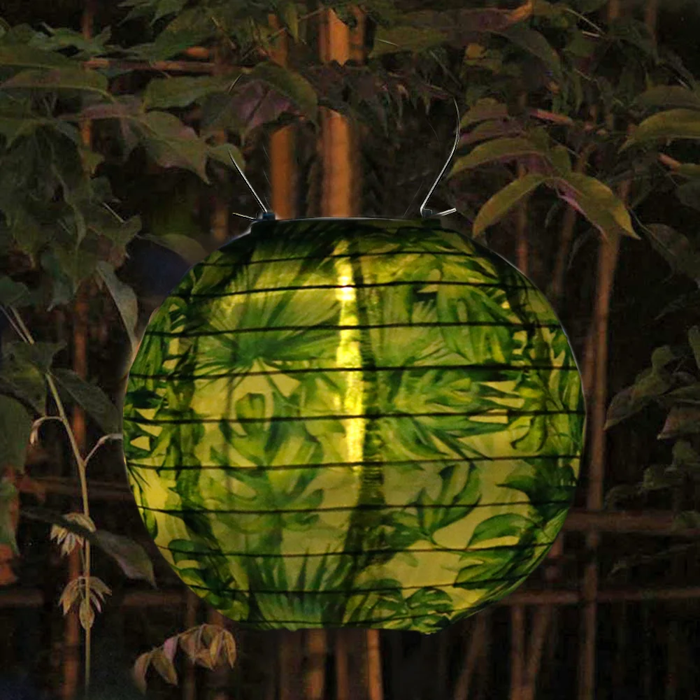 Solar Painted LED Lantern Outdoor Waterproof Garden Hanging Lighting (A)