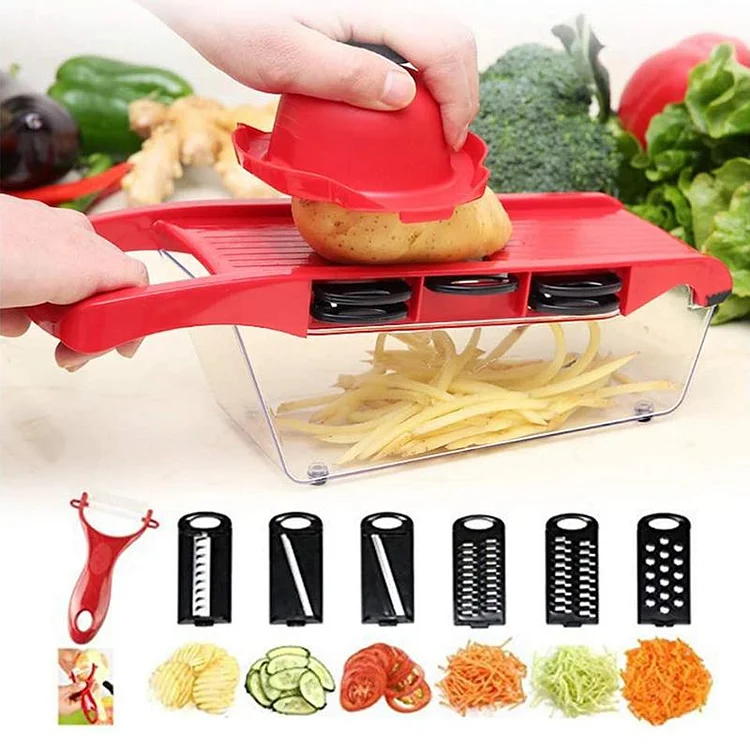 Vegetable Cutter with Six Steel Blades | 168DEAL