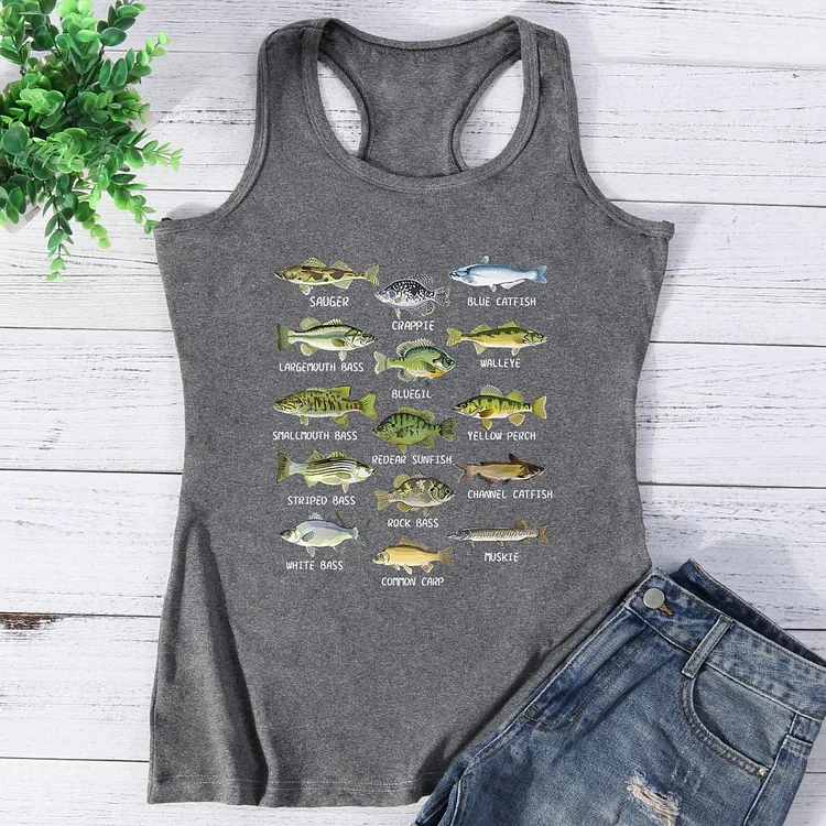 Kids Fish Species Biology Types Of Freshwater Fish Vest Top-Annaletters