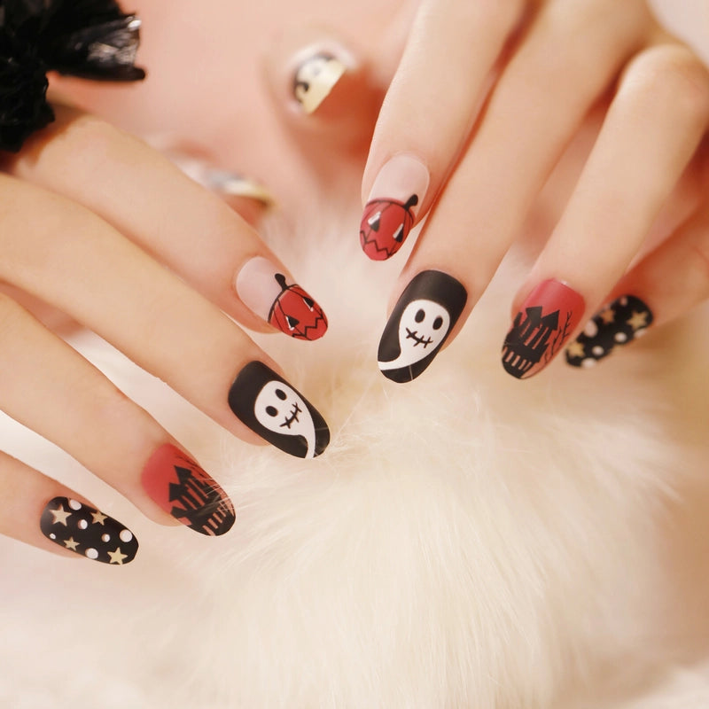 Halloween Cool Style Blood Stains Press-on Nails 1 Set