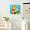 DIY Kitten Special Shape Diamond Painting Clock