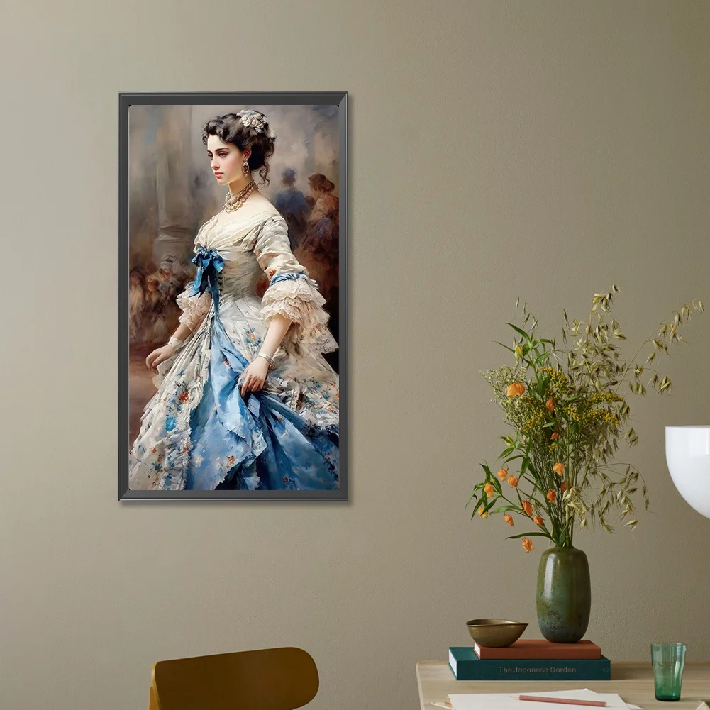 Diamond Painting - Full Round Drill - Elegant Lady(Canvas|30*55cm)