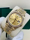 Rolex Day-Date President 40 Yellow Gold Factory Diamond Dial & Bezel 228348