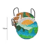 6Pcs Diamond Painting Anti Slip Coasters with Holder DIY for Tabletop Protection