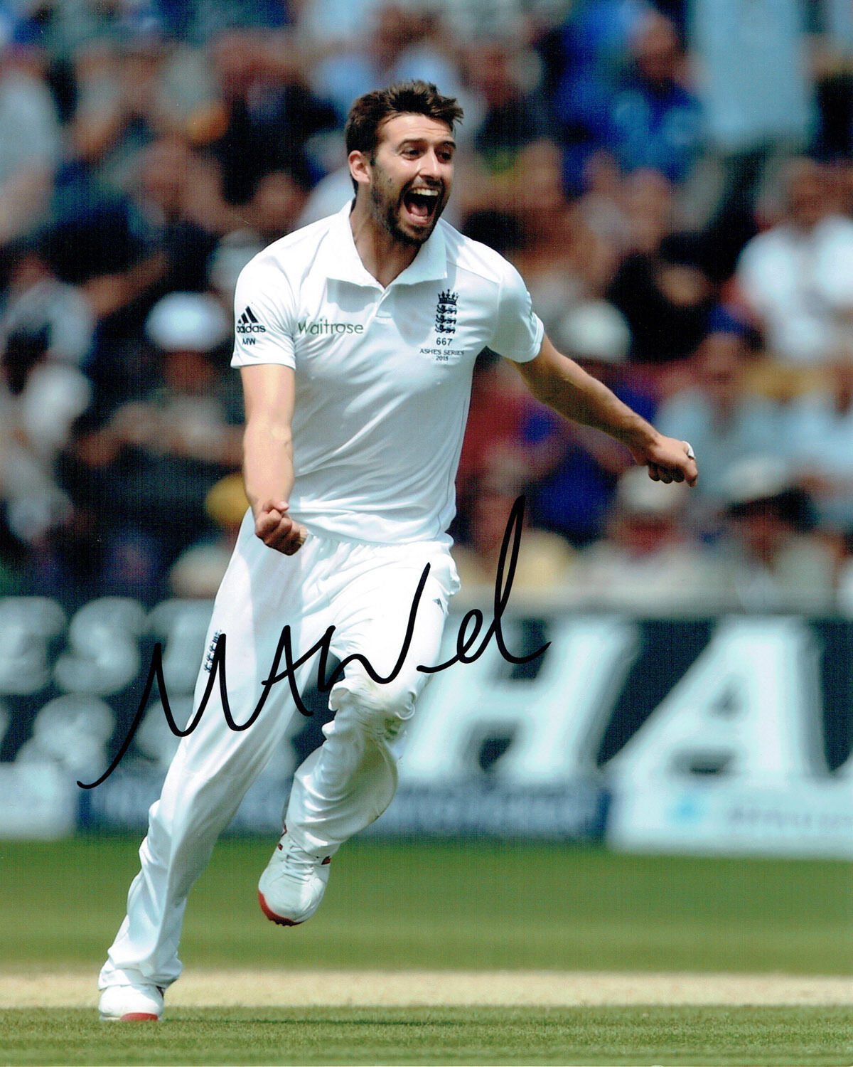 Mark WOOD Signed Autograph 10x8 England Bowler Cricket Photo Poster painting AFTAL COA