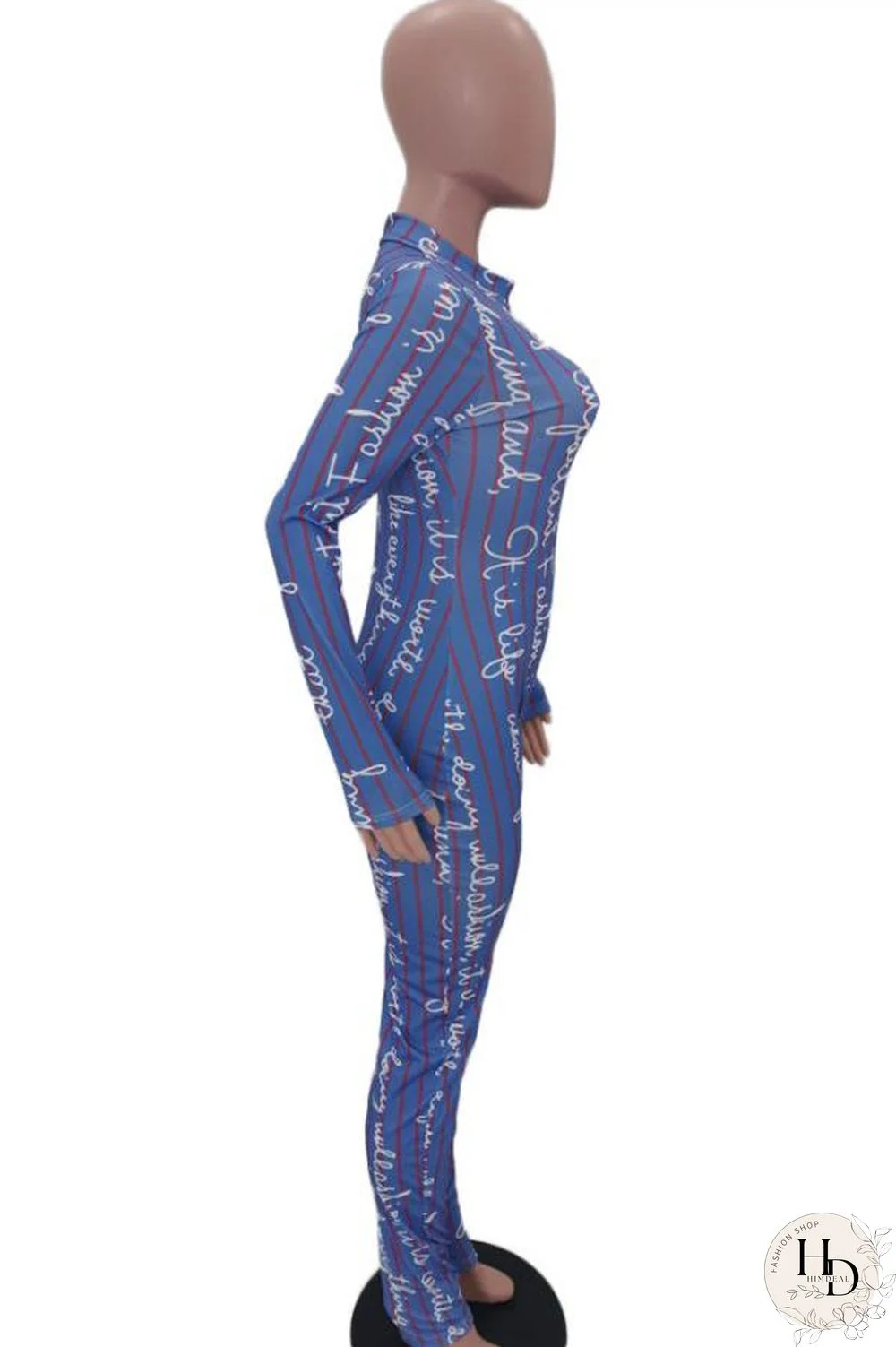 Red Fashion letter Print Polyester Long Sleeve O Neck