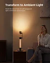 3-in-1 LED Desk/Task/Reading Light for Office, CRI95 Eye-Caring Architect Desk Lamp, 360°Rotatable Swing Arms, Dimmable Table Lamp with Atmosphere Lighting for Computer Monitor Desktop Bedside