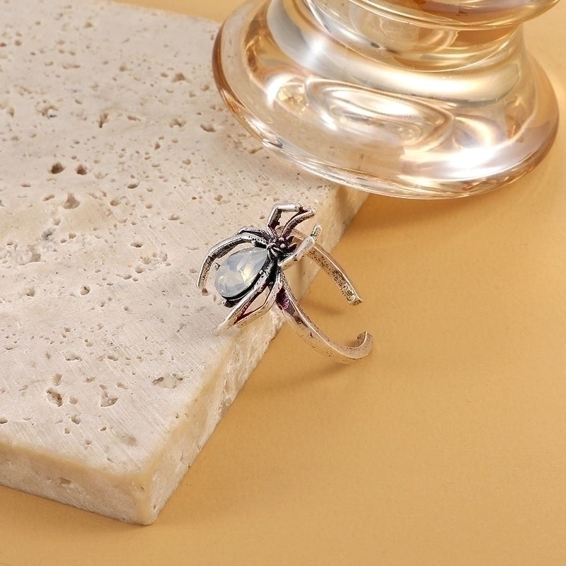 Gothic Spider Alloy Plating Rhinestones Couple Ring