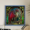Glass Painting-Pterosaur-11CT Stamped Cross Stitch 40*40cm/15.75*15.75in tapestrymarket