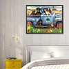 Puppy Car-Full Square Diamond Painting 40*30CM