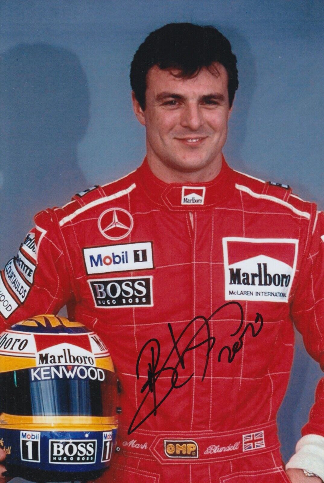 Mark Blundell Hand Signed 12x8 Photo Poster painting F1 Autograph Marlboro McLaren Mercedes 15