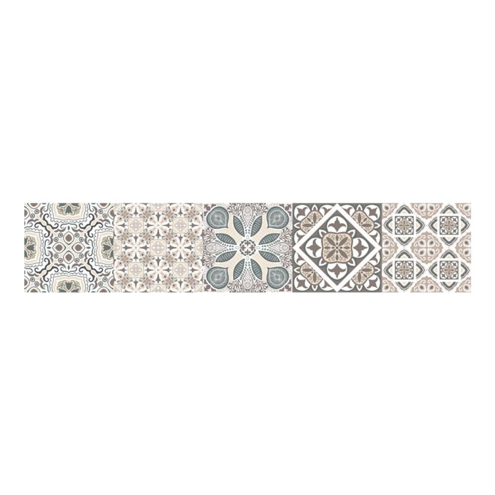 

Retro Pattern PVC Waterproof Anti Mildew Tiles Wall Sticker Home Decor(E, 501 Original