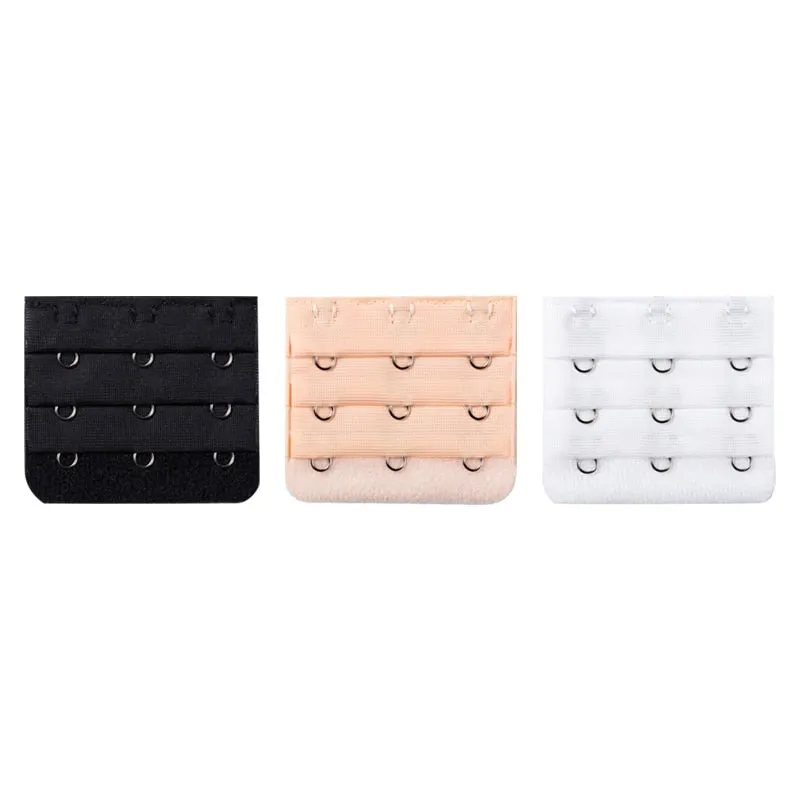3PCS Bra Extension Lingerie Strap Extender Replacement Womens Accessoires With 3 Hooks Bar Extender Buckle Extension Lingerie